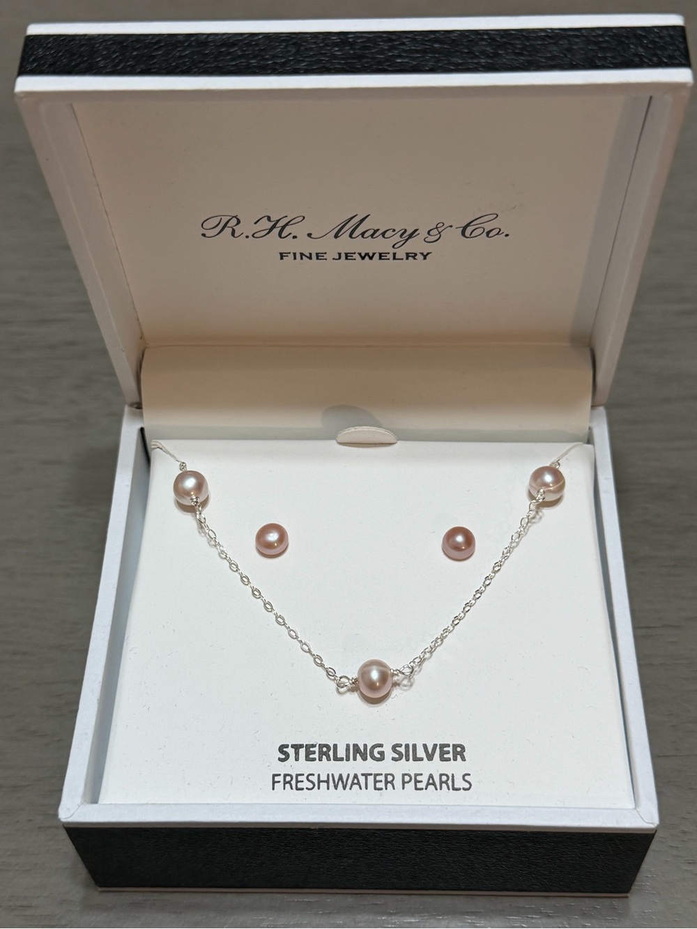 Sterling Silver Pink Freshwater Pearl Necklace